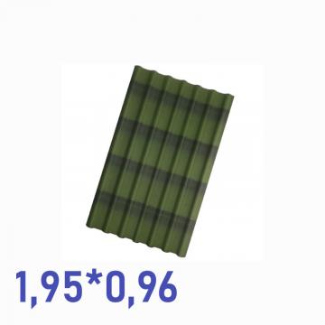черепица ондулин зеленый 1,95*0,96